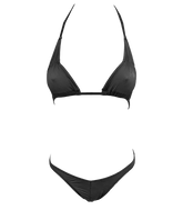 Love In Leather Spandex Fabric Womens Bikini Black G-Strings, Panties and Shorts